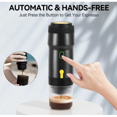 Espressor masina de cafea portabila 3 in 1 cu functie de autoincalzire capsule de espresso incalzite cafea macinata