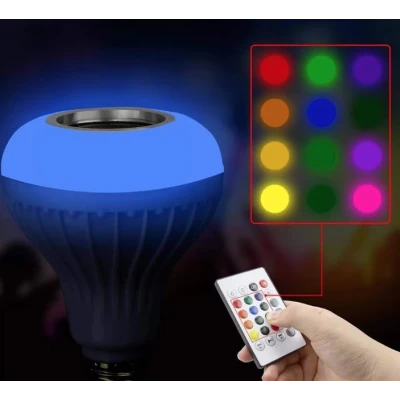 Bec Bluetooth colorat E27 cu sincronizare muzicala wireless cu control prin aplicatie