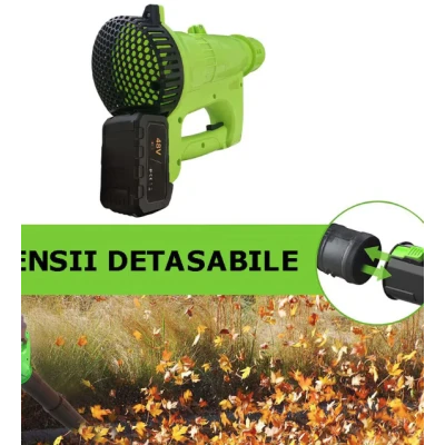 Suflanta de frunze electrica cu 2 acumulatori putere 3500W cu 12000 Rotatii pe minut