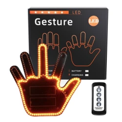 Semn LED auto cu telecomanda design mana 4 moduri AH
