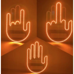 Semn LED auto cu telecomanda design mana 4 moduri AH