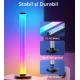 Set 2 lampi LED smart RGB cu lumina ambientala sincronizare muzicala WiFi Mutiple Moduri Aplicatie Pentru Filme Gaming Negru