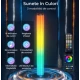 Set 2 lampi LED smart RGB cu lumina ambientala sincronizare muzicala WiFi Mutiple Moduri Aplicatie Pentru Filme Gaming Negru