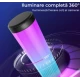 Set 2 lampi LED smart RGB cu lumina ambientala sincronizare muzicala WiFi Mutiple Moduri Aplicatie Pentru Filme Gaming Negru