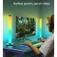 Set 2 lampi LED smart RGB cu lumina ambientala sincronizare muzicala WiFi Mutiple Moduri Aplicatie Pentru Filme Gaming Negru