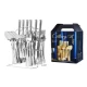 Set 24 piese tacamuri ARGINTII cu suport otel inoxidabil AH