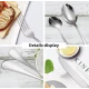Set 24 piese tacamuri ARGINTII cu suport otel inoxidabil AH