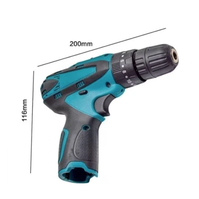 Trusa surubelnita electrica fara fir cu 2 acumulatori 12V cu 24 de accesorii incluse 2 viteze