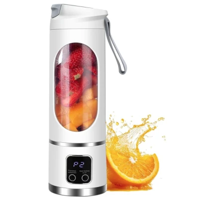 Blender portabil 450ml USB 12 lame inox 50W cu 18000 rpm afisaj LED