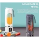 Blender portabil 450ml USB 12 lame inox 50W cu 18000 rpm afisaj LED