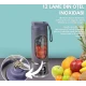 Blender portabil 450ml USB 12 lame inox 50W cu 18000 rpm afisaj LED
