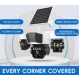 Camera de supraveghere exterior 4G tip 3 in 1 cu panou solar 3 lentile