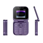 Mini telefon mobil pliabil cu clapa radio FM lista neagra vocala apelare rapida cu vibratii 2 cartele SIM ecran mic