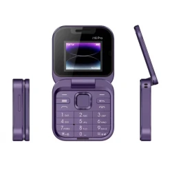 Mini telefon mobil pliabil cu clapa radio FM lista neagra vocala apelare rapida cu vibratii 2 cartele SIM ecran mic