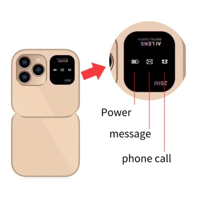 Mini telefon mobil pliabil cu clapa radio FM lista neagra vocala apelare rapida cu vibratii 2 cartele SIM ecran mic