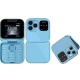Mini telefon mobil pliabil cu clapa radio FM lista neagra vocala apelare rapida cu vibratii 2 cartele SIM ecran mic