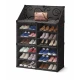 Dulap Modular pentru Pantofi cu Usi Transparente Impermeabil NEGRU
