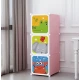 Dulap modular cu desene 3 compartimente colorat pentru camera copiilor