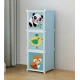 Dulap modular cu ANIMALUTE 3 compartimente colorat pentru camera copiilor