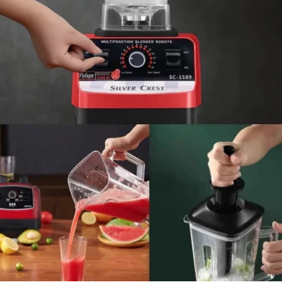 Blender 2 in 1 putere 2000W lame din otel inoxidabil capacitate 2L