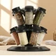 Organizator de condimente cu 12 borcane design rotativ ideal pentru bucatarie Plastic Negru