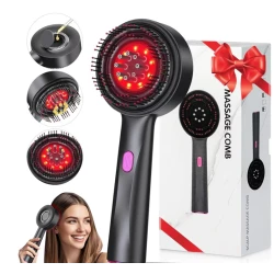 Perie pentru par cu tehnologie avansata BrushPro X6 aplicator de ser pentru scalp vibratii Infrarosu