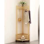 Cuier de colt cu roti impotriva peretelui metalic AURIU 51X34X160