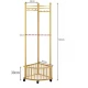 Cuier de colt cu roti impotriva peretelui metalic AURIU 51X34X160
