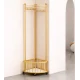 Cuier de colt cu roti impotriva peretelui metalic AURIU 51X34X160