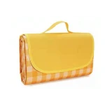 Patura de picnic dimensiune 100x150cm culoare GALBEN cu carouri