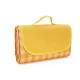 Patura de picnic dimensiune 100x150cm culoare GALBEN cu carouri