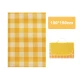 Patura de picnic dimensiune 100x150cm culoare GALBEN cu carouri