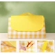 Patura de picnic dimensiune 100x150cm culoare GALBEN cu carouri