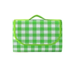 Patura de picnic dimensiune 100x150cm culoare VERDE cu carouri