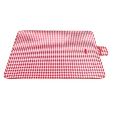 Patura de picnic dimensiune 100x150cm culoare ROSU cu carouri