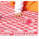 Patura de picnic dimensiune 100x150cm culoare ROSU cu carouri