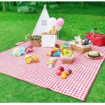 Patura de picnic dimensiune 100x150cm culoare ROSU cu carouri