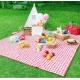 Patura de picnic dimensiune 100x150cm culoare ROSU cu carouri