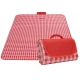 Patura de picnic dimensiune 100x150cm culoare ROSU cu carouri