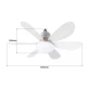 Ventilator de tavan cu LED 40W tip bec control de la distanta 52cm x 20cm alb