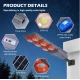 Lampa solara stradala putere 600W senzor miscare 8 casete portocalie