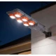Lampa solara stradala putere 600W senzor miscare 8 casete portocalie