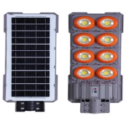 Lampa solara stradala putere 600W senzor miscare 8 casete portocalie