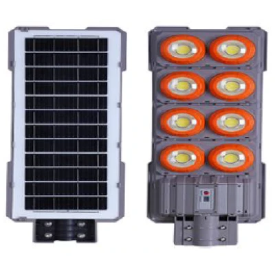 Lampa solara stradala putere 600W senzor miscare 8 casete portocalie