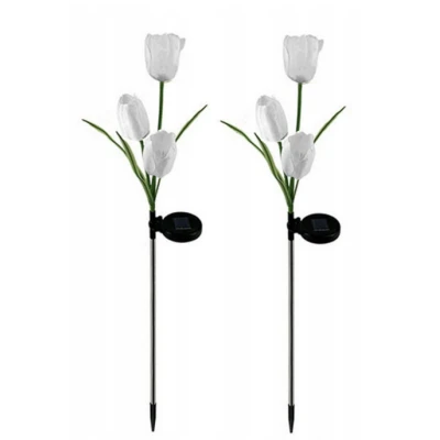 Set 2 lampi solare pentru gradina model LALELE