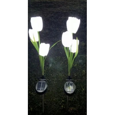 Set 2 lampi solare pentru gradina model LALELE