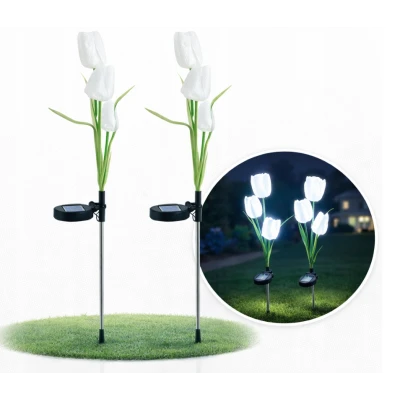 Set 2 lampi solare pentru gradina model LALELE