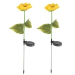 Set 2 lampi solare decorative de gradina model Floarea Soarelui