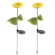 Set 2 lampi solare decorative de gradina model Floarea Soarelui