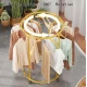 Suport de haine rotativ din metal organizare spatiu durabil si stabil 130 x 75 cm Auriu greutate max 40kg